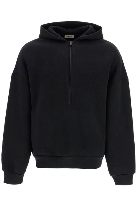 Hooded Sweatshirt With Half Zip