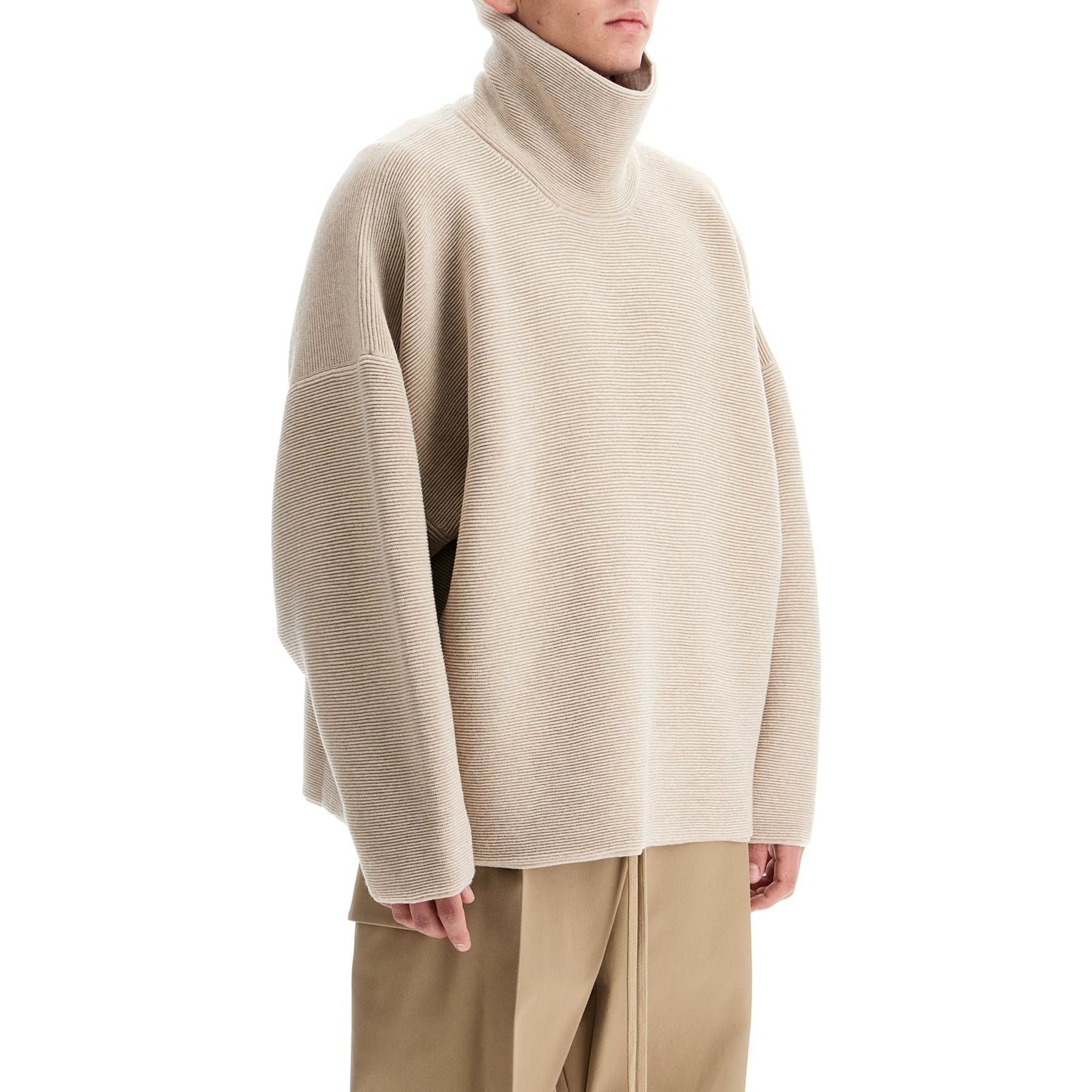 High-neck Ottoman Pullover