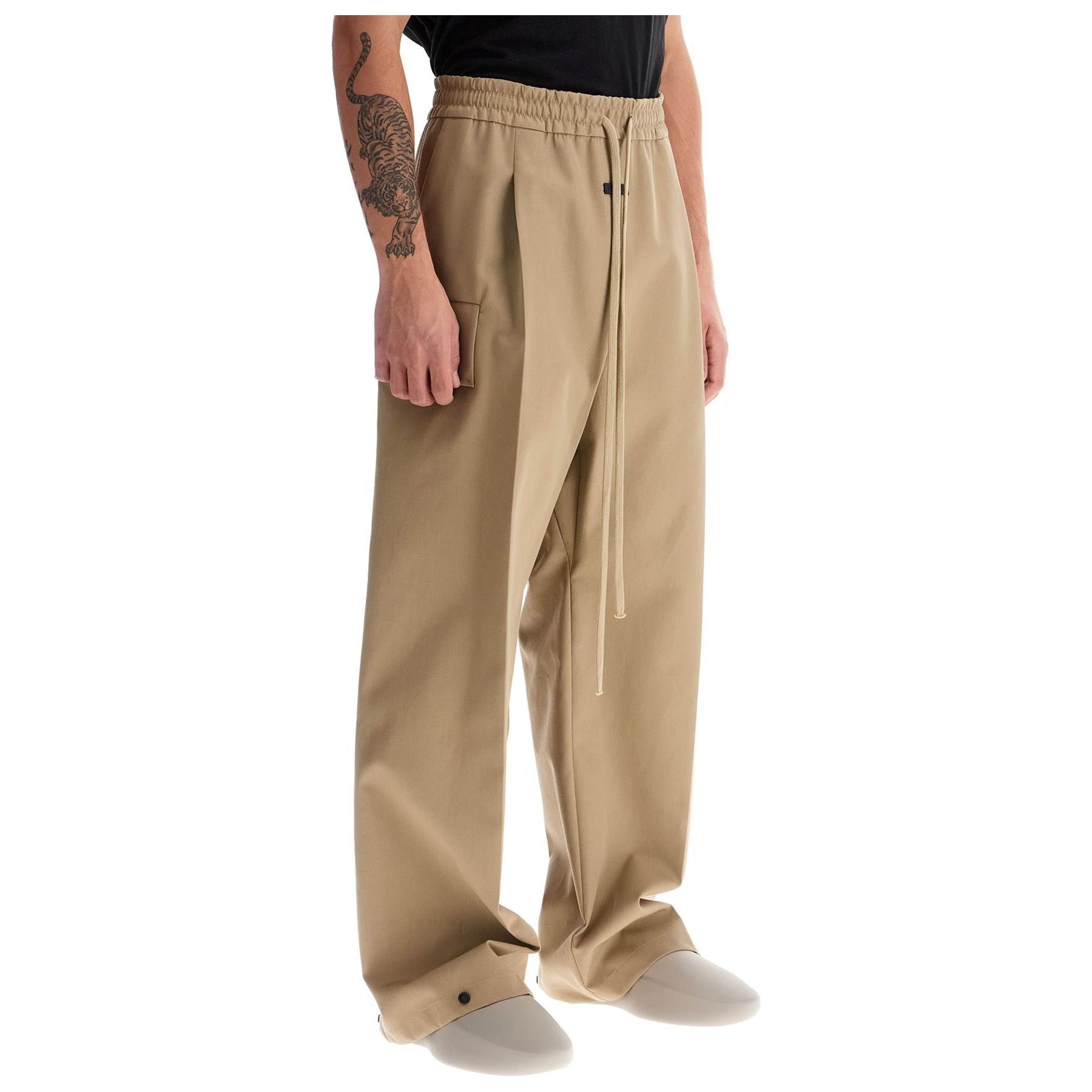 Cargo Wool And Cotton Blend Trousers