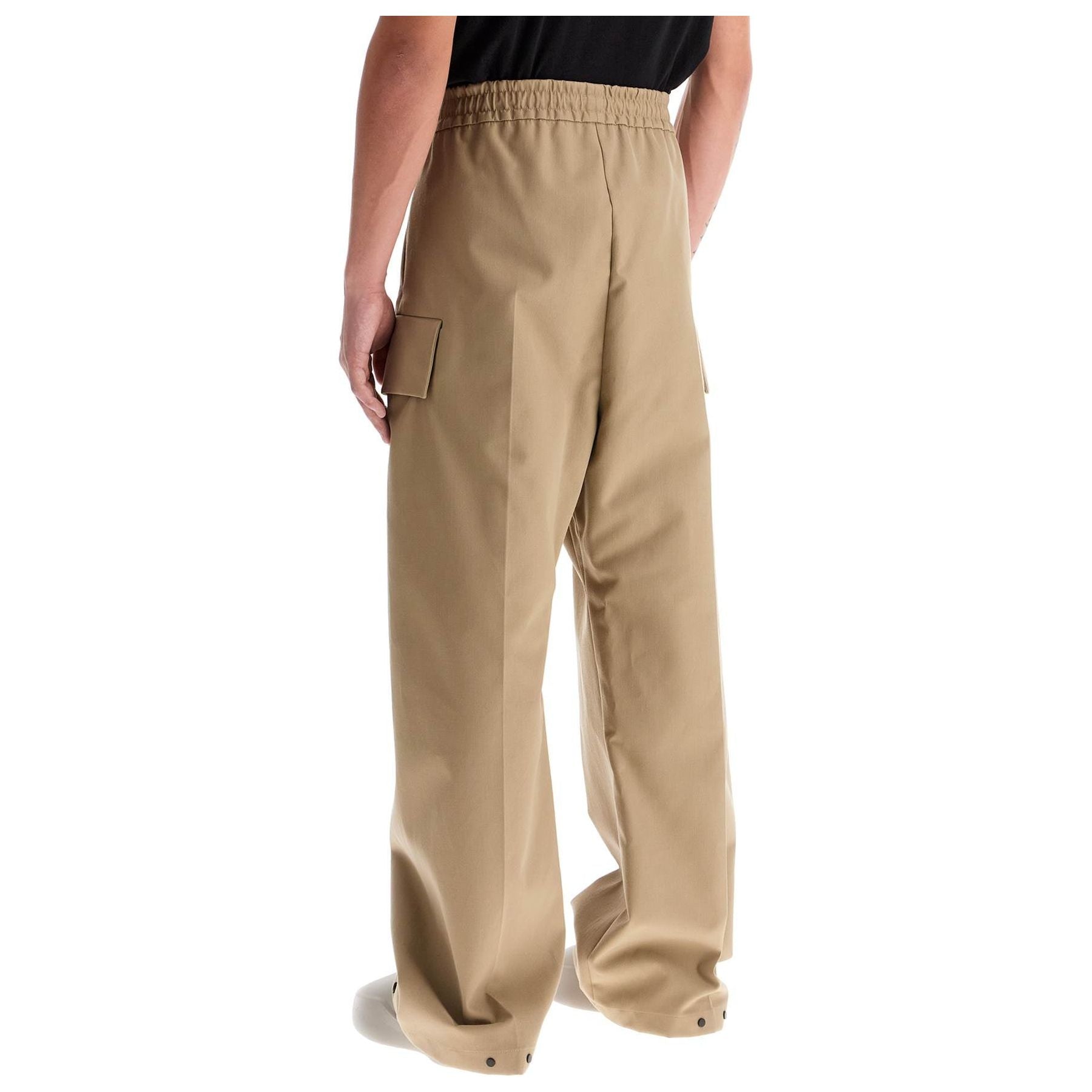 Cargo Wool And Cotton Blend Trousers