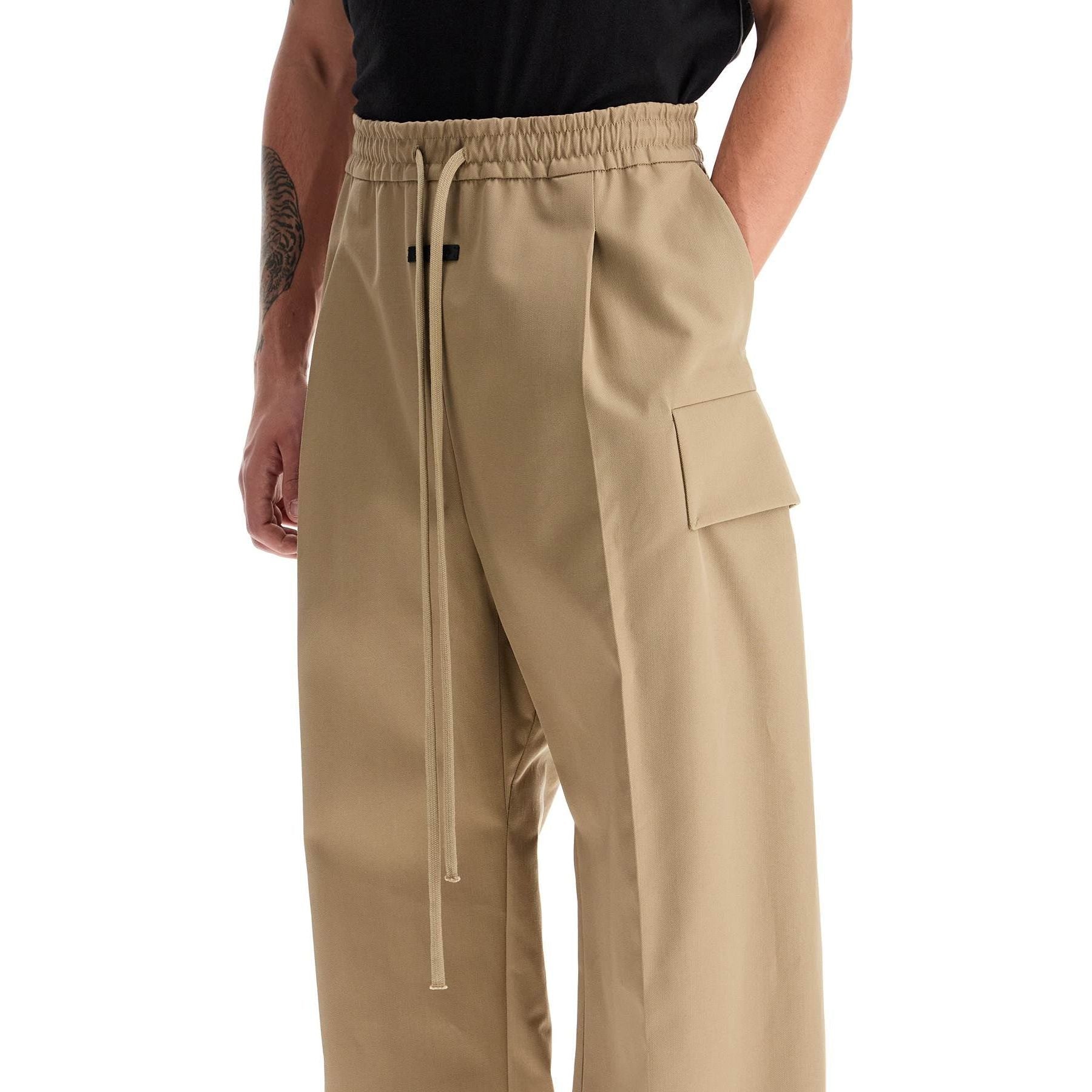 Cargo Wool And Cotton Blend Trousers