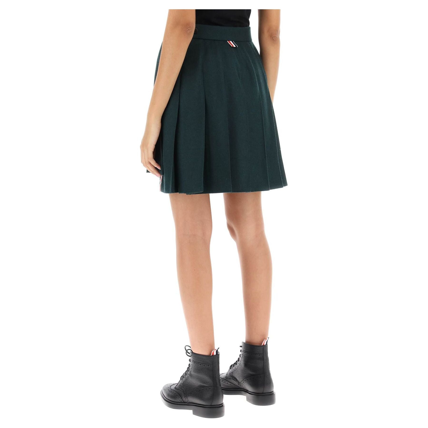 Flannel Mini Pleated Skirt