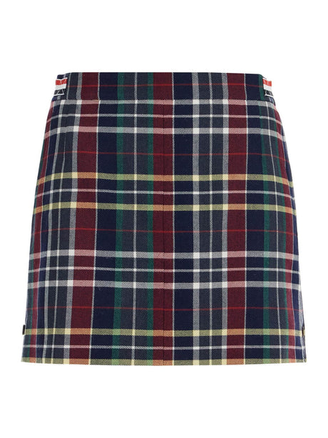 Twill Pleated Mini Skirt-Thom Browne-JOHN JULIA