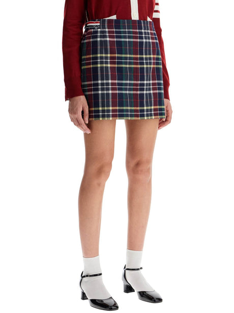 Twill Pleated Mini Skirt-Thom Browne-JOHN JULIA