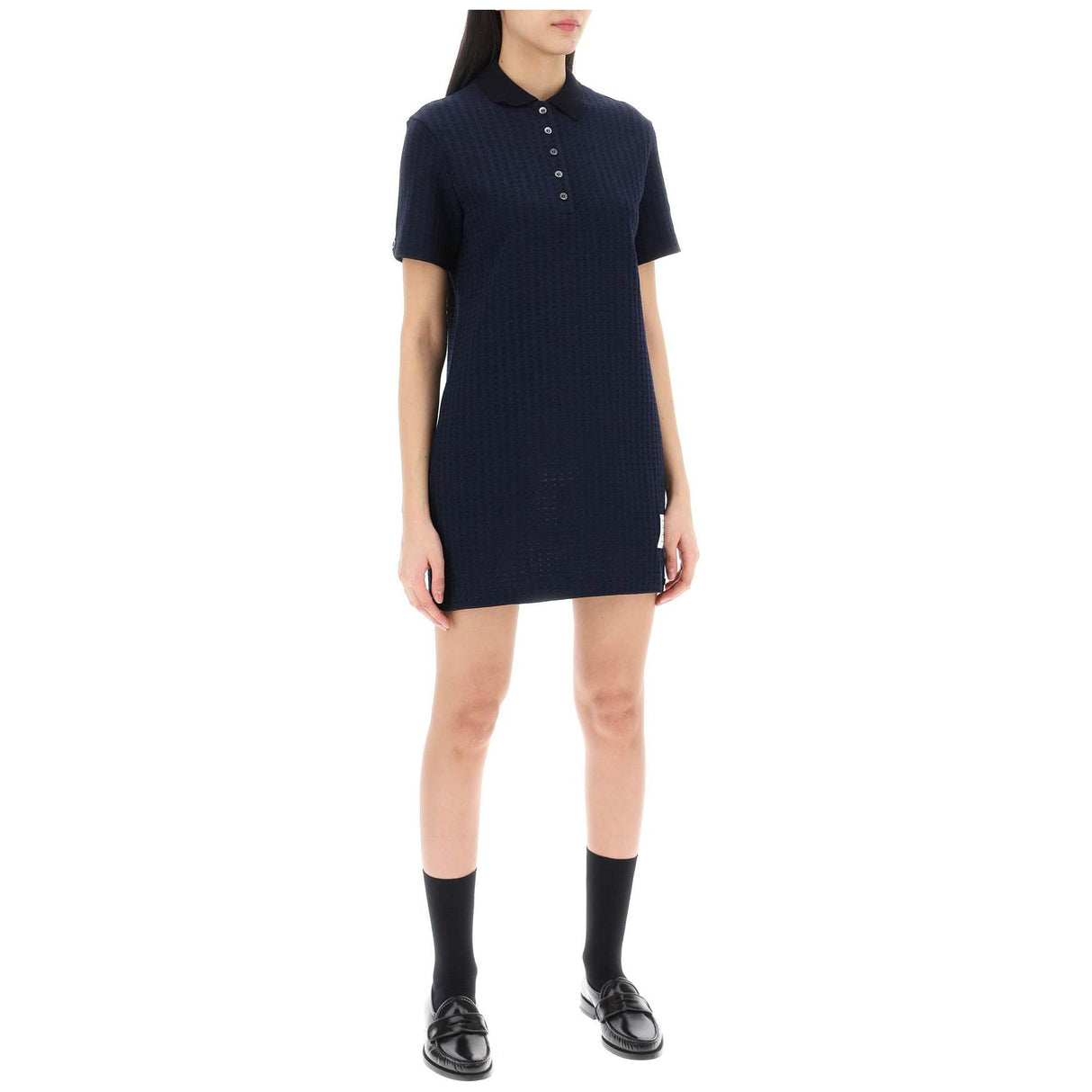 Mini Jacquard Knit Polo Dress