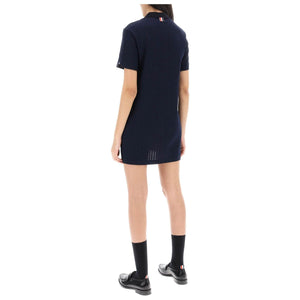 Mini Jacquard Knit Polo Dress