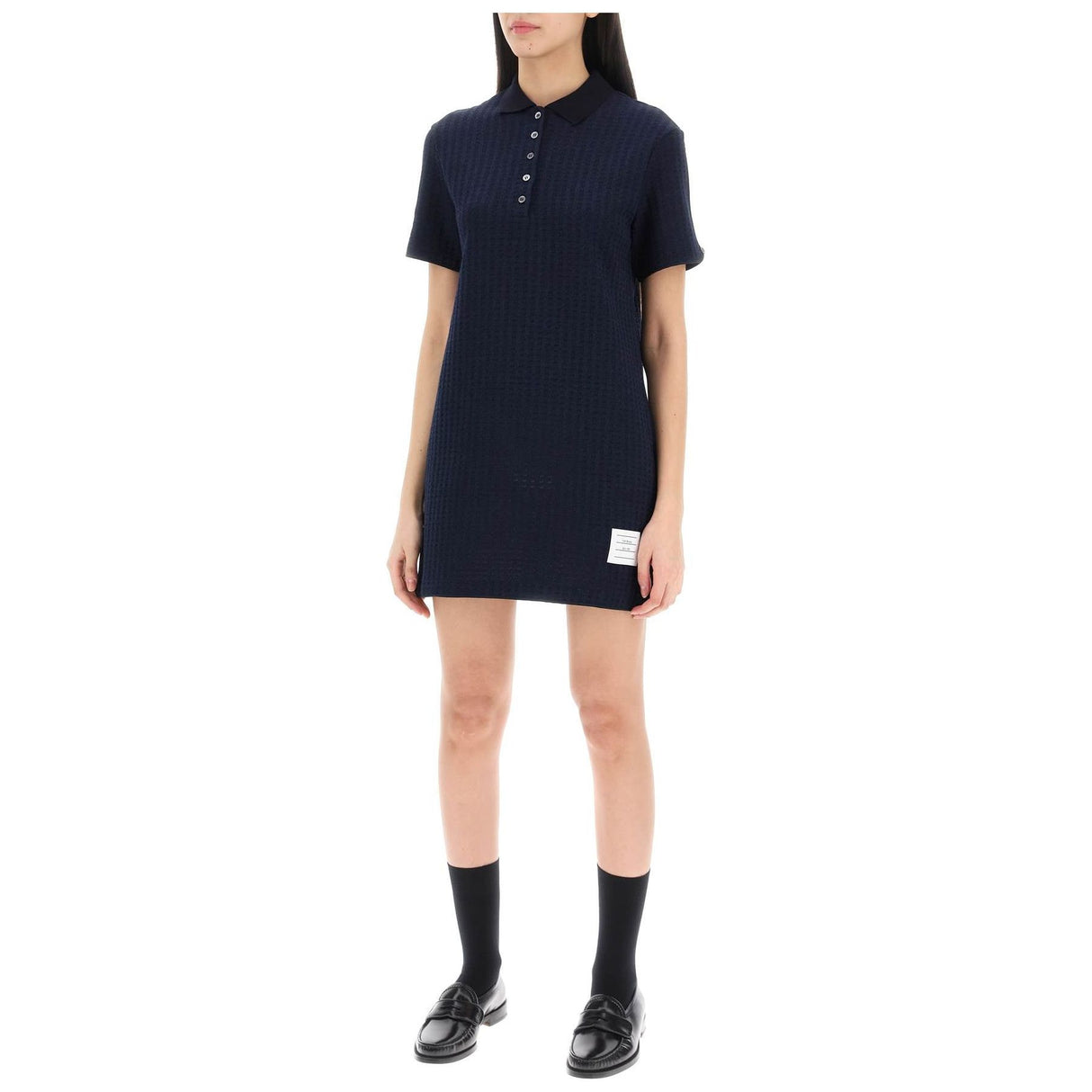 Mini Jacquard Knit Polo Dress