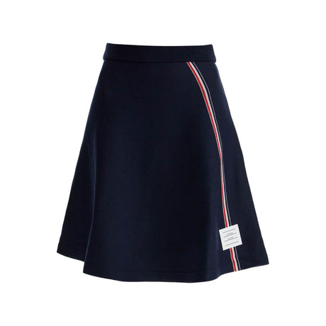 THOM BROWNE-Cotton Midi Flare Skirt -JOHN JULIA.