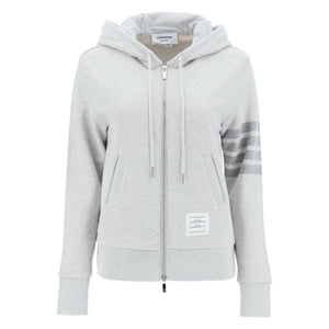 4-Bar Hoodie With Zipper.