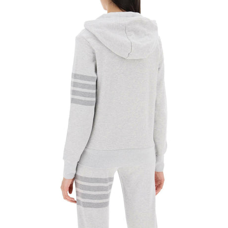 4-Bar Hoodie With Zipper.