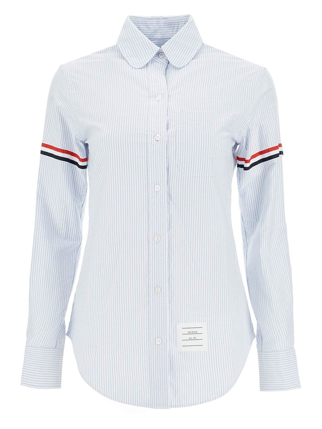 Oxford Striped Cotton Shirt-Thom Browne-JOHN JULIA