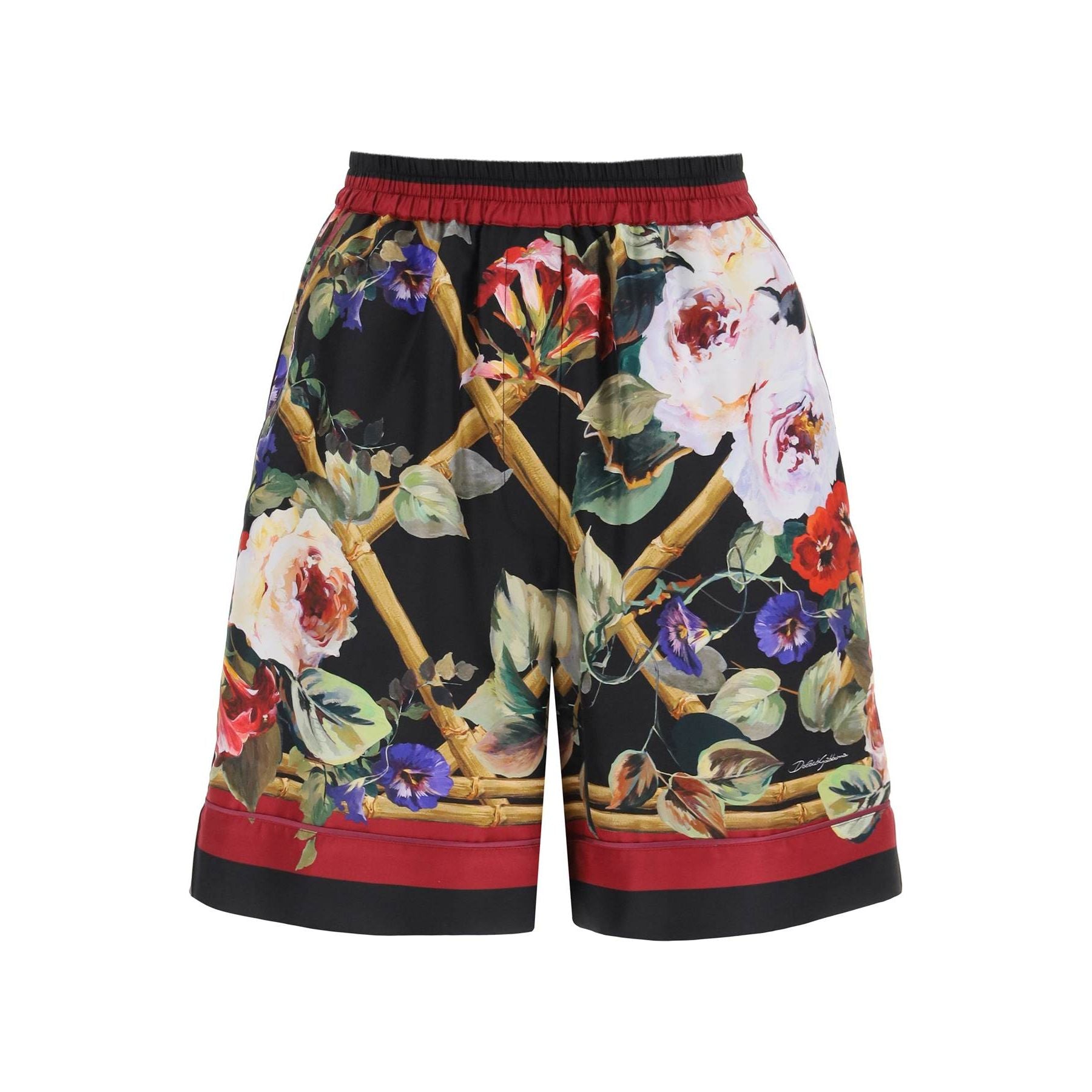 Rose Garden Silk Pajama Shorts