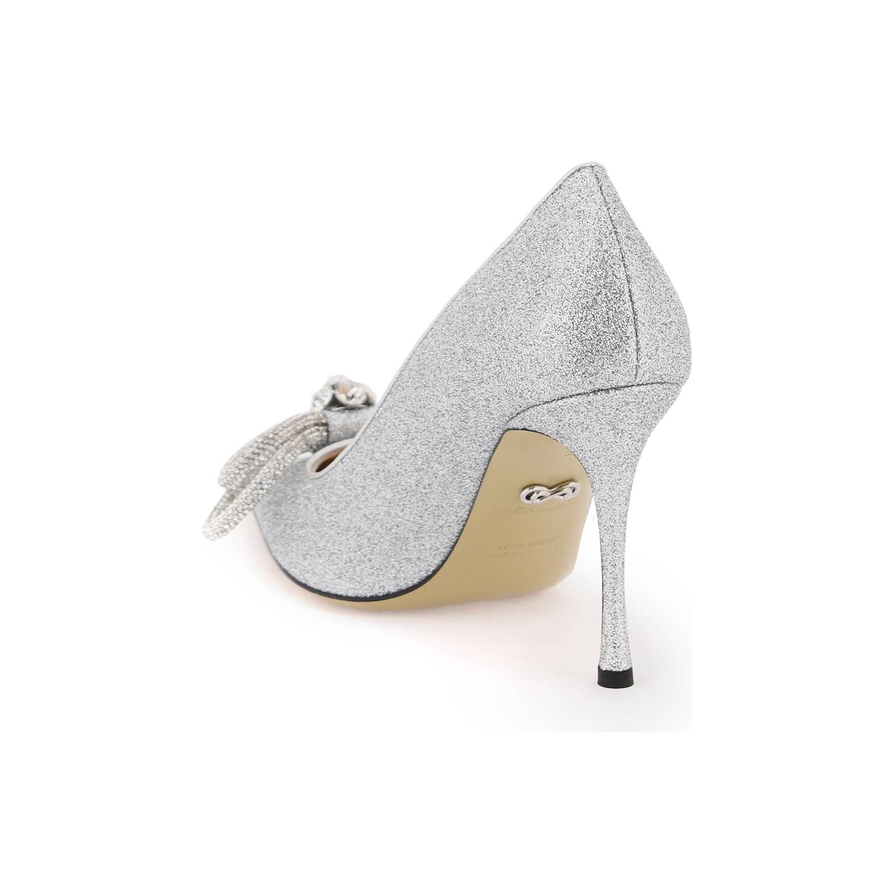 Double-Bow Crystal Glittered Pumps