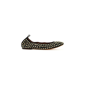 Leather Studded Ballet Flats.