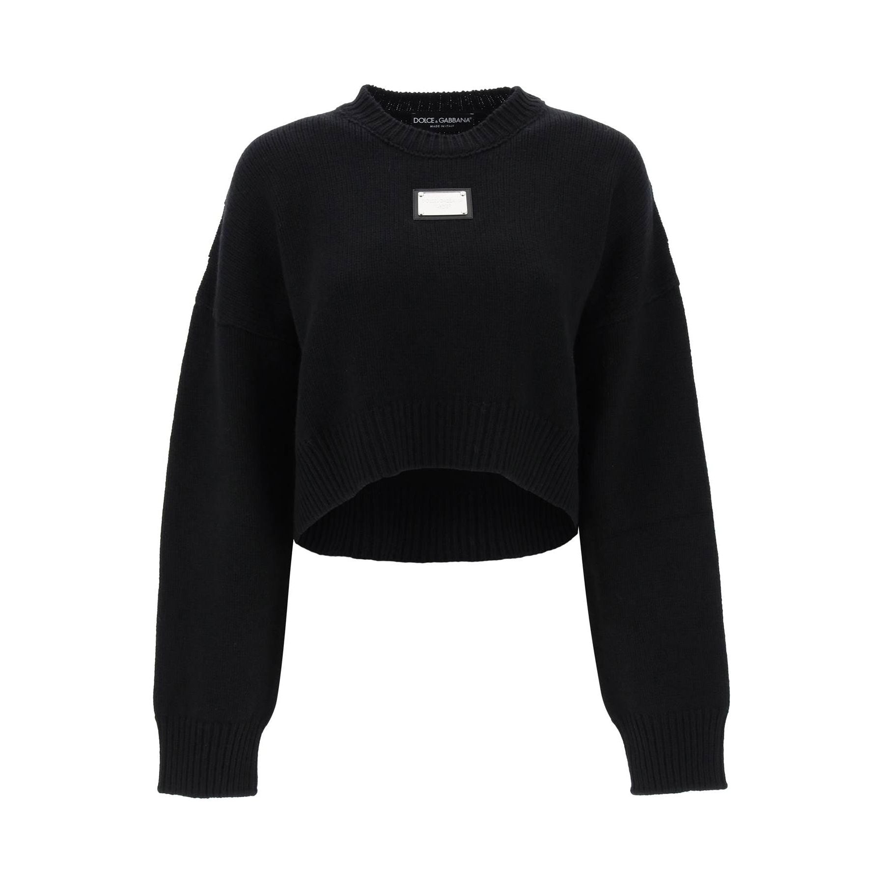 Logo Plaque Cropped Sweater