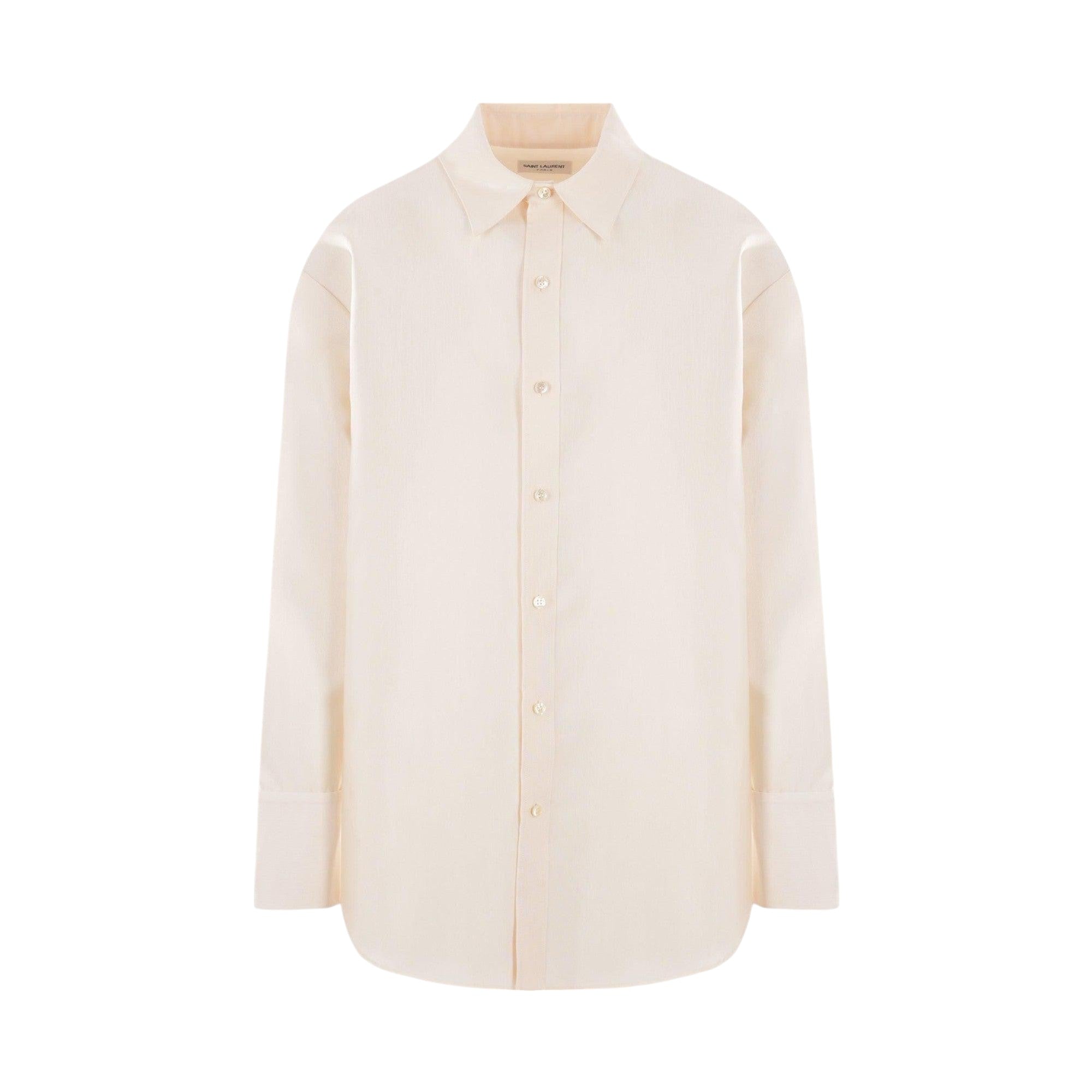 Faille Oversized Shirt-SAINT LAURENT-JOHN JULIA