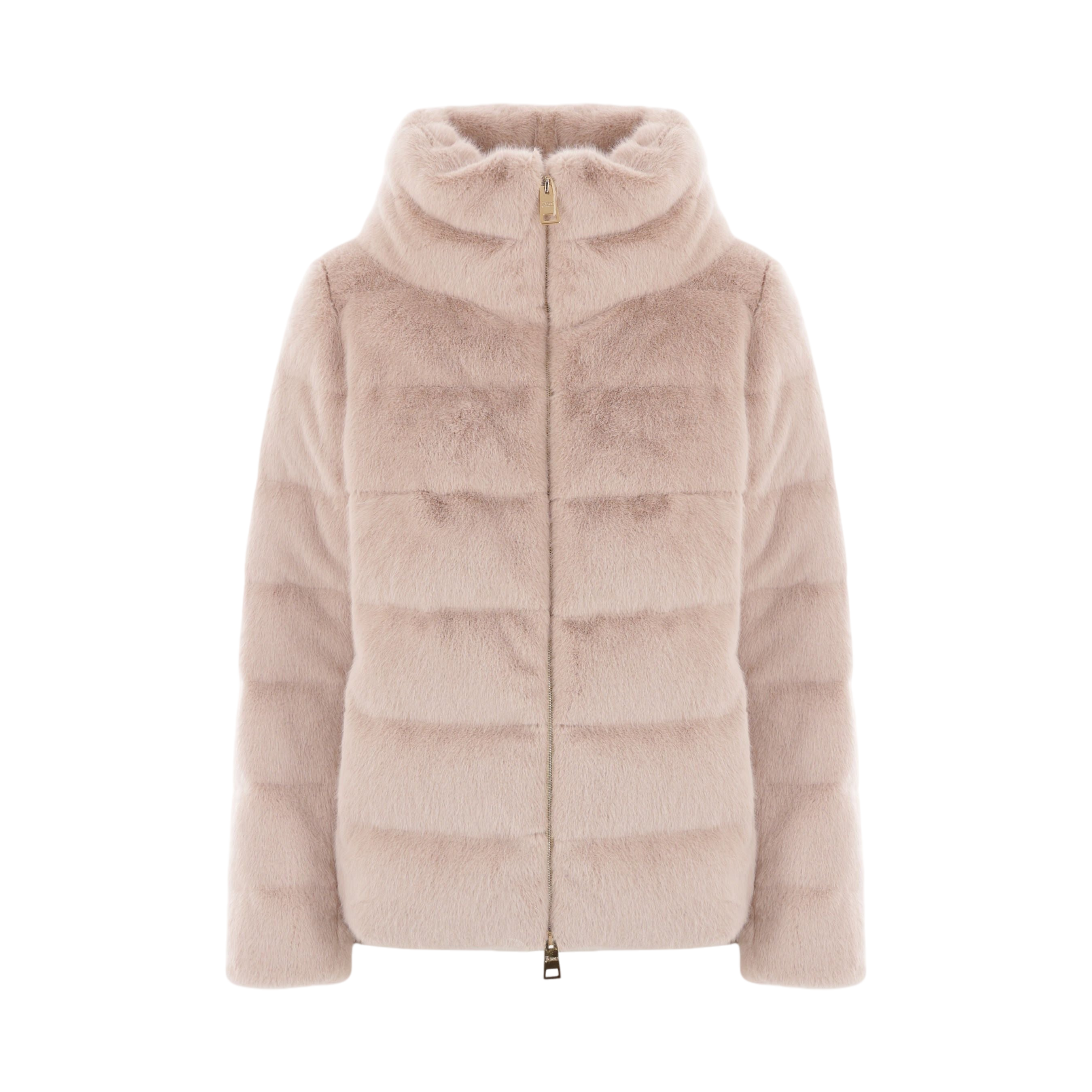 Faux Fur Down Jacket-HERNO-JOHN JULIA