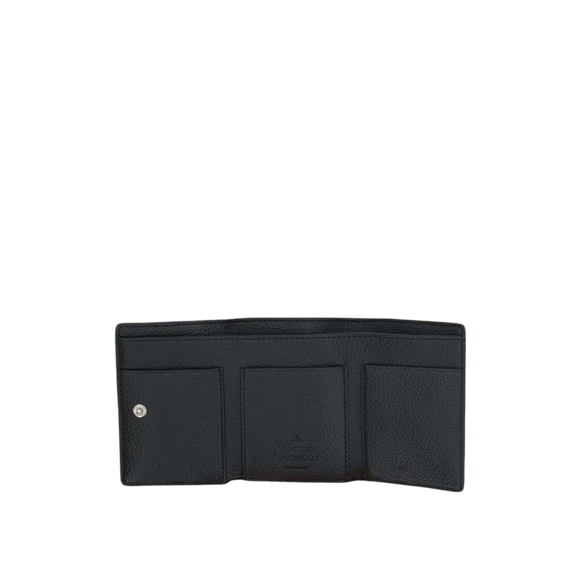 Faux Leather Small Compact Wallet-VIVIENNE WESTWOOD-JOHN JULIA