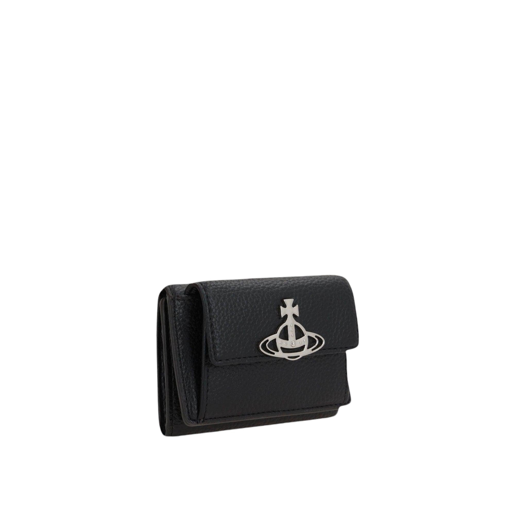 Faux Leather Small Compact Wallet-VIVIENNE WESTWOOD-JOHN JULIA