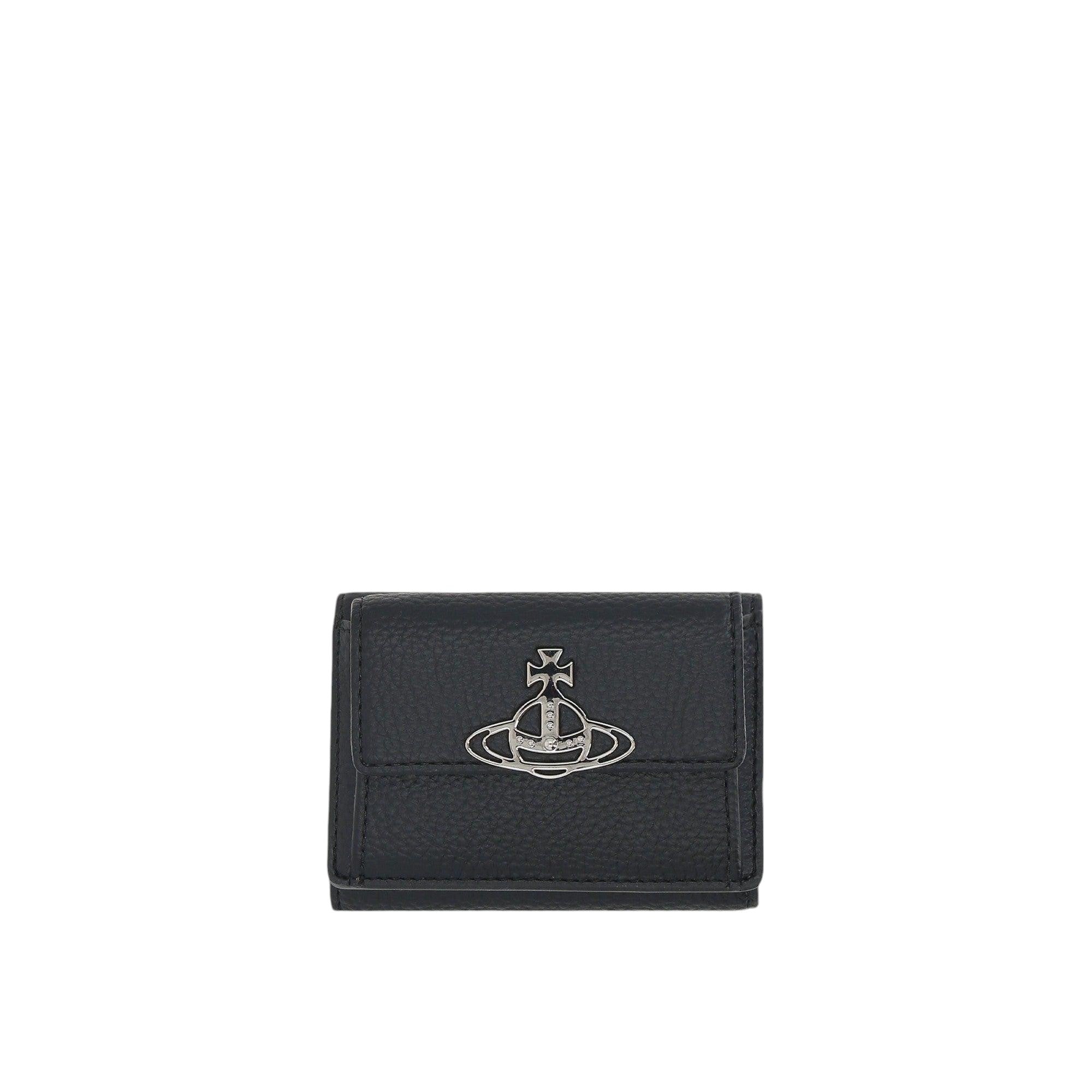 Faux Leather Small Compact Wallet-VIVIENNE WESTWOOD-JOHN JULIA