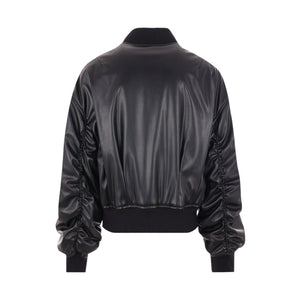 Faux-leather Bomber Jacket-DOLCE & GABBANA-JOHN JULIA