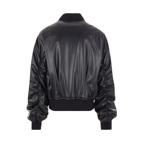 Faux-leather Bomber Jacket-DOLCE & GABBANA-JOHN JULIA