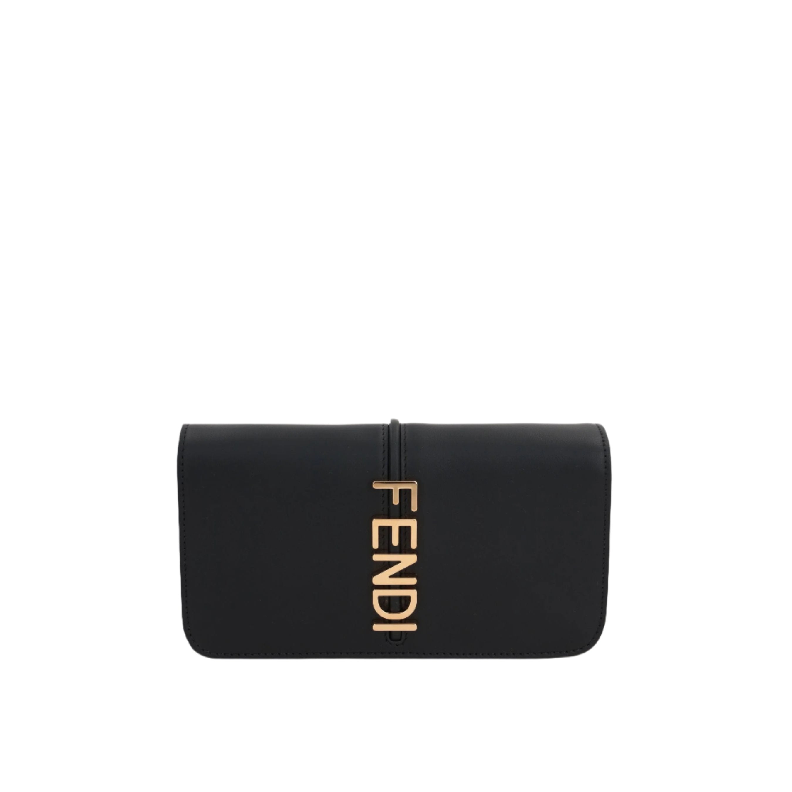 Fendigraphy Smooth Leather Wallet On Chain-FENDI-JOHN JULIA