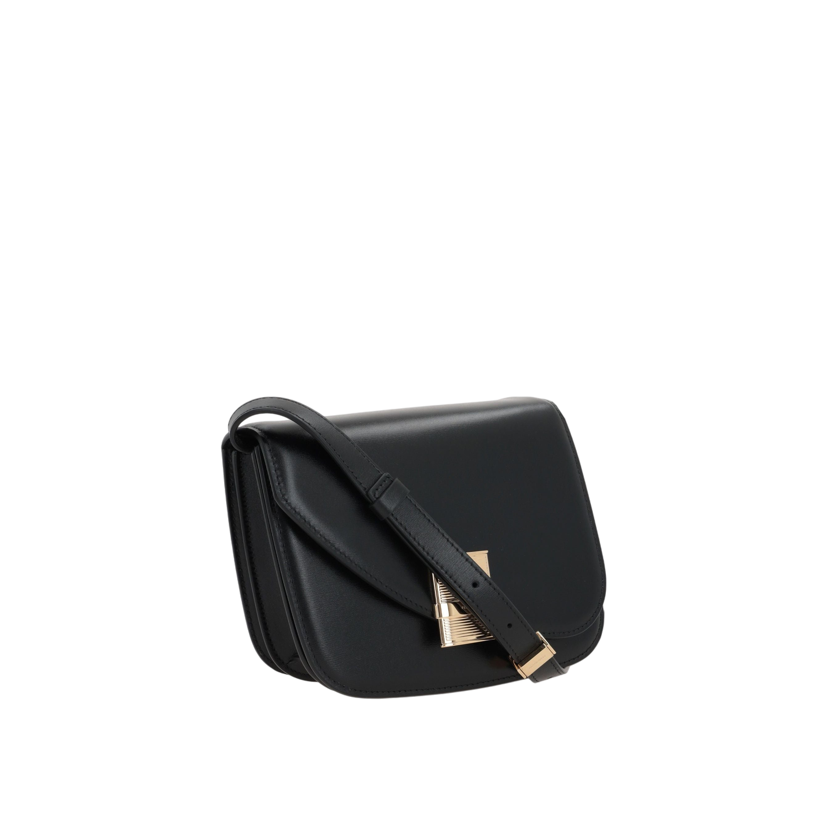 Fiamma Small Smooth Leather Shoulder Bag-FERRAGAMO-JOHN JULIA