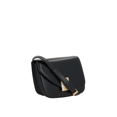 Fiamma Small Smooth Leather Shoulder Bag-FERRAGAMO-JOHN JULIA