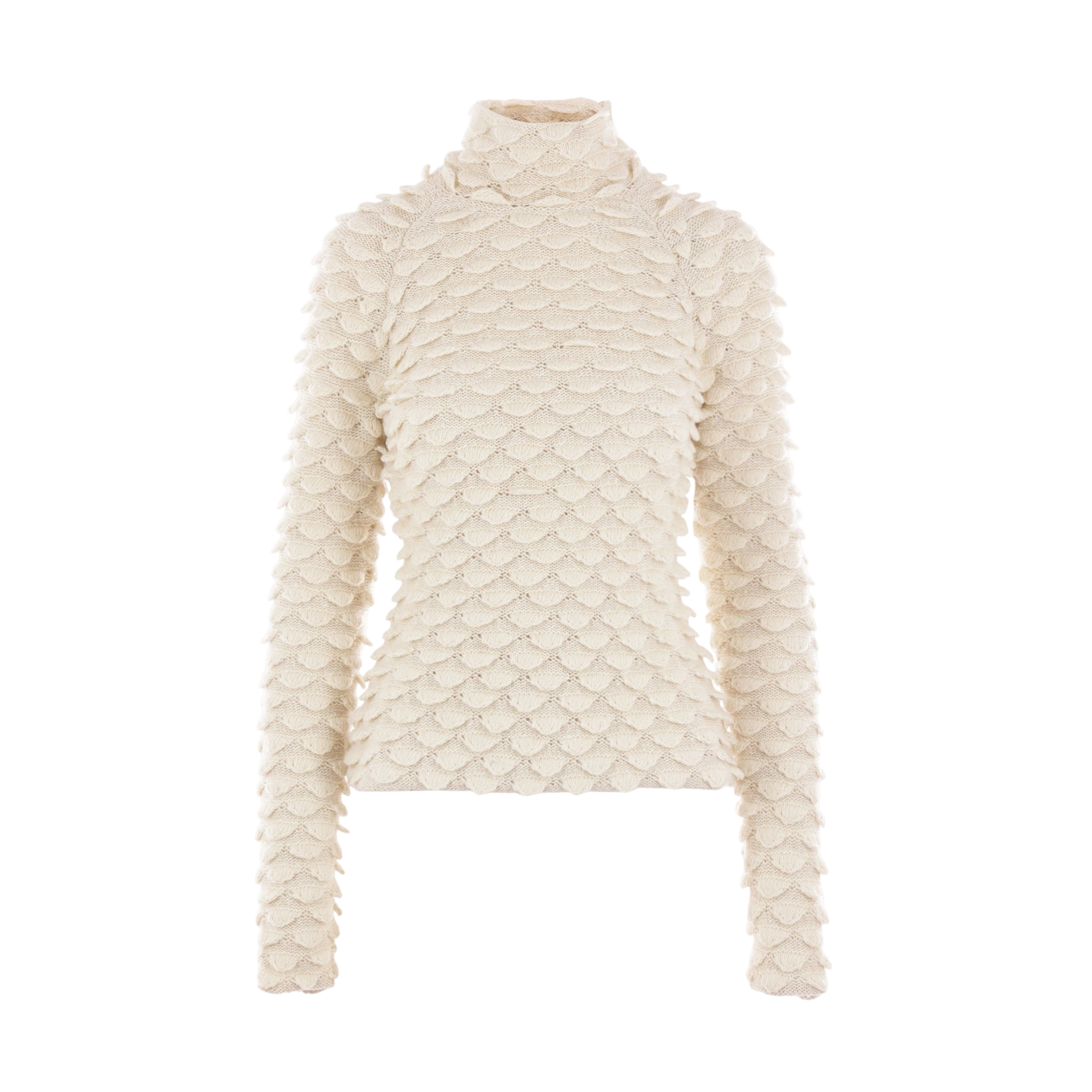 Fish Scale Wool Blend Sweater-BOTTEGA VENETA-JOHN JULIA