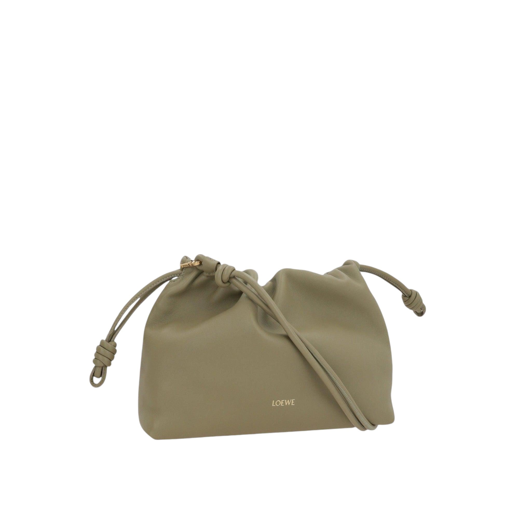 Flamenco Green Nappa Leather Shoulder Bag-LOEWE-JOHN JULIA