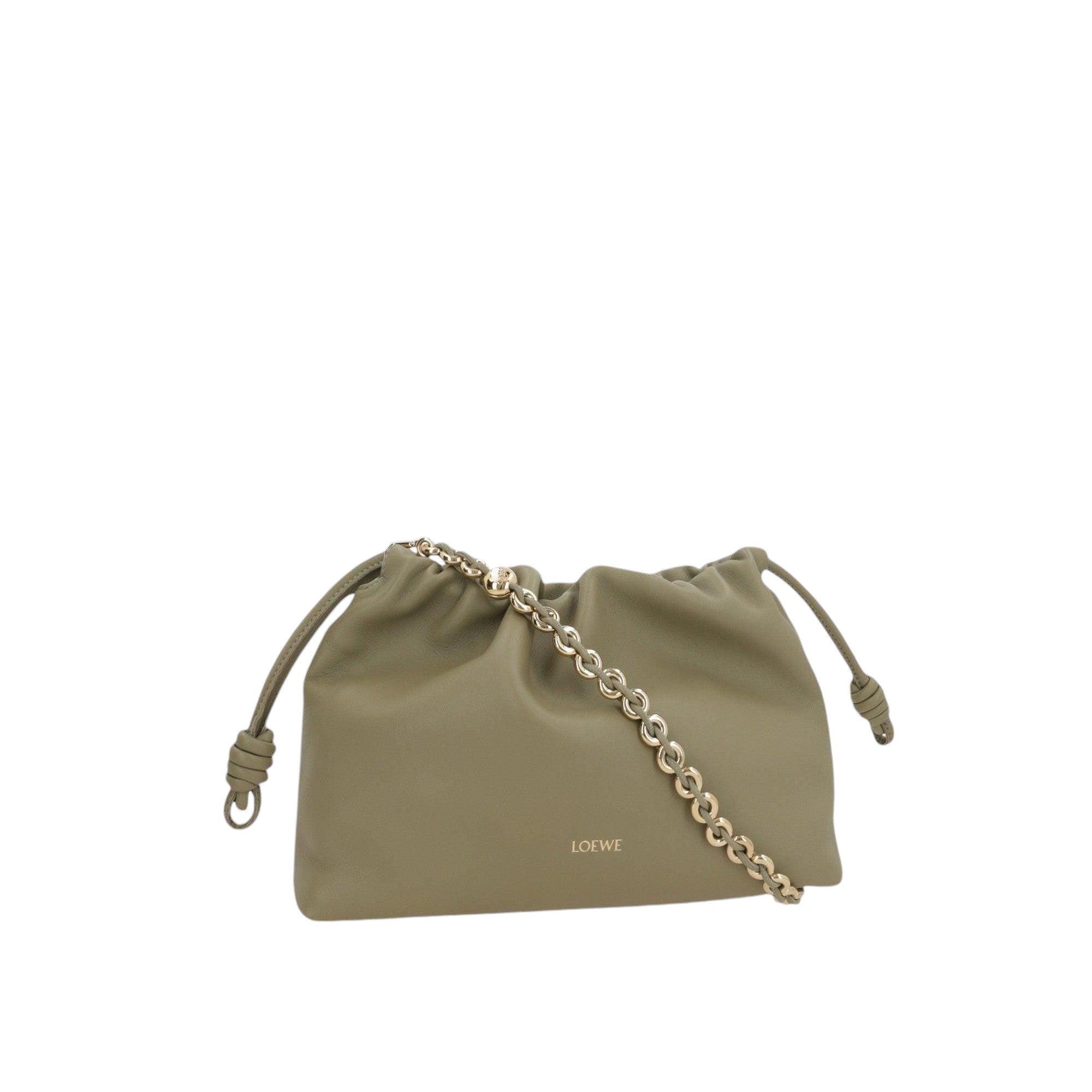 Flamenco Green Nappa Leather Shoulder Bag-LOEWE-JOHN JULIA