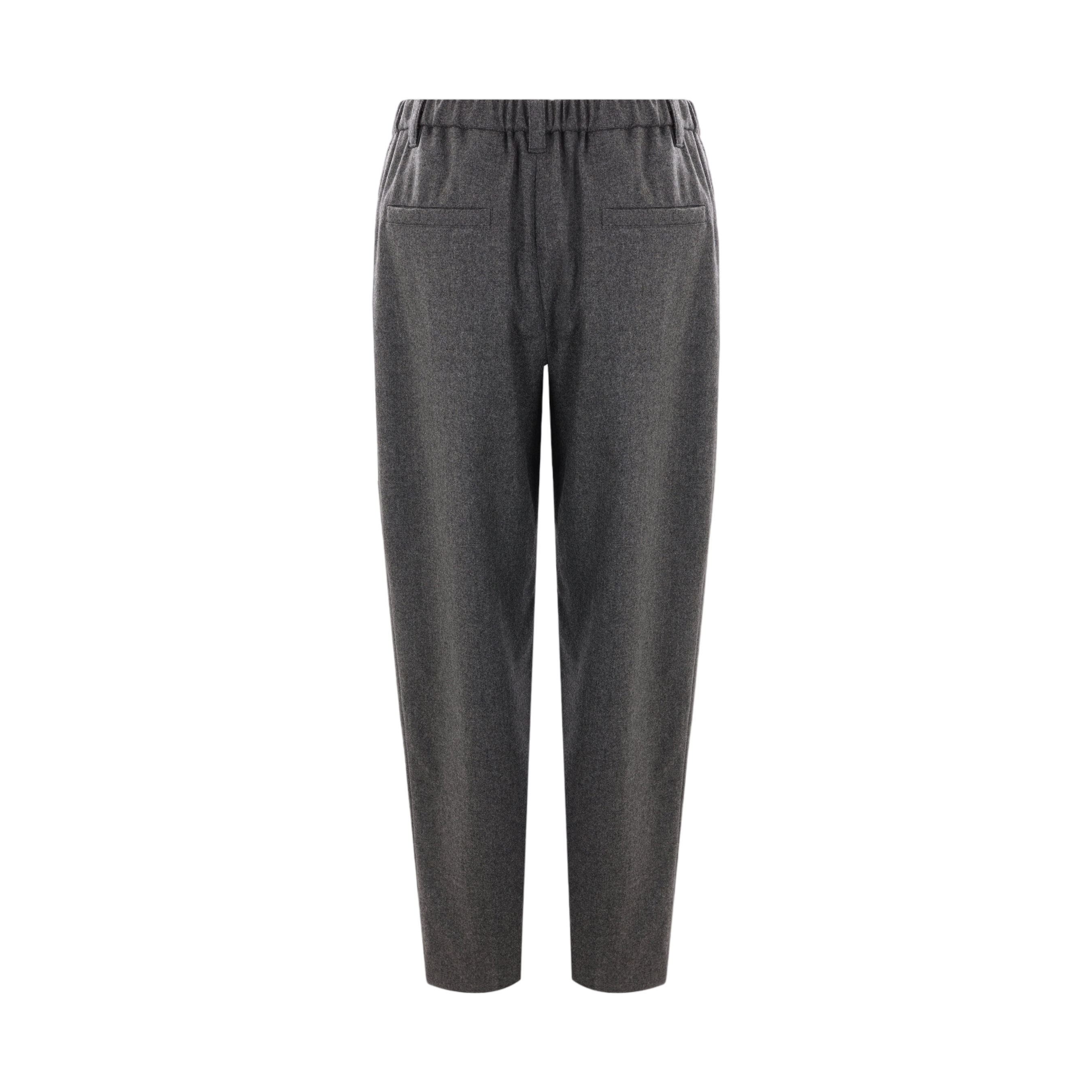 Flannel Baggy Trousers-BRUNELLO CUCINELLI-JOHN JULIA