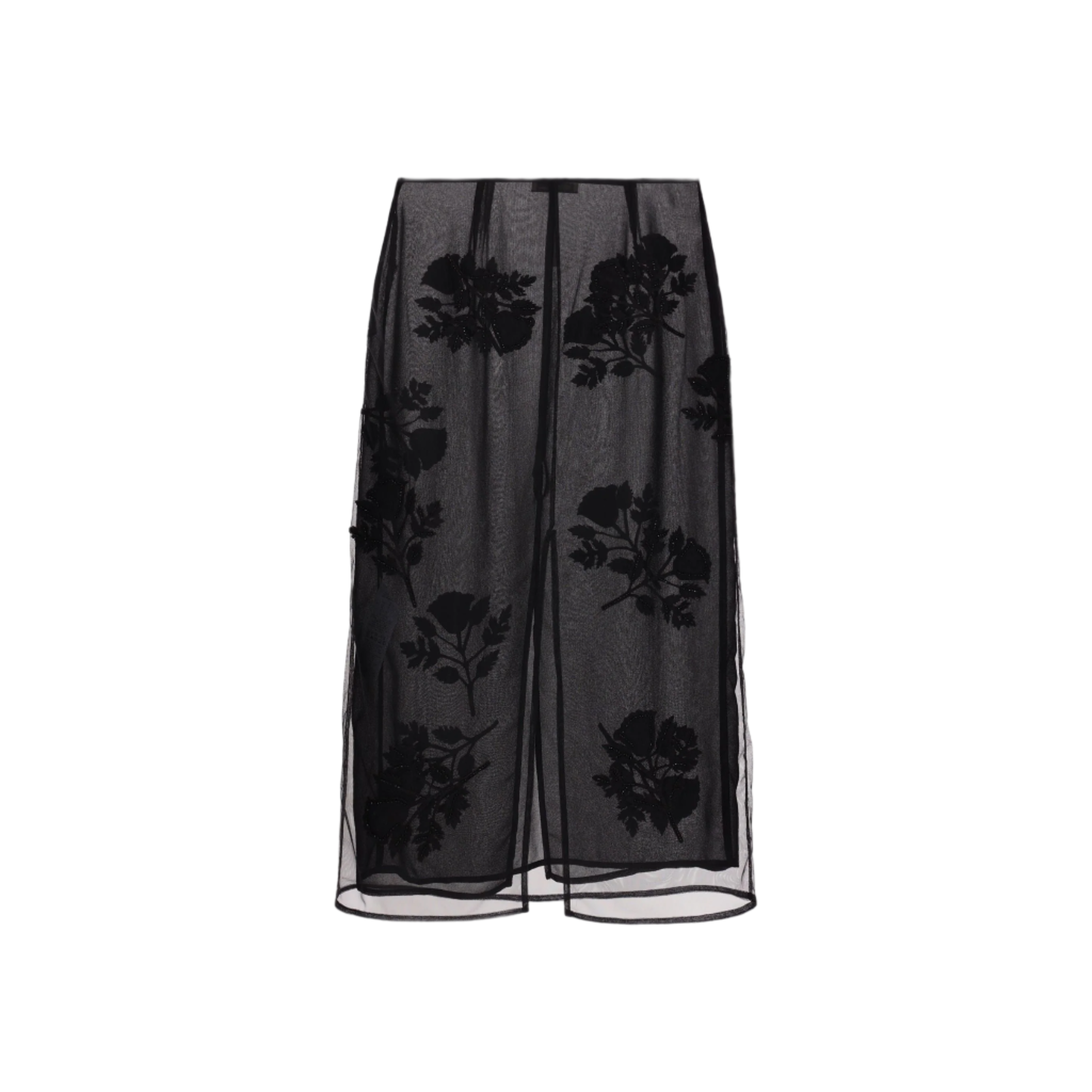 Floral Embroidered Tulle Skirt-BLUMARINE-JOHN JULIA