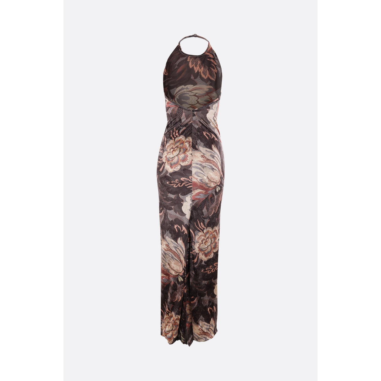 Floral Foliage Print Chenille Long Dress-ETRO-JOHN JULIA