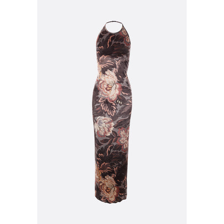 Floral Foliage Print Chenille Long Dress-ETRO-JOHN JULIA