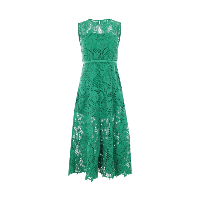 Floral Lace Sleeveless Dress-SELF-PORTRAIT-JOHN JULIA