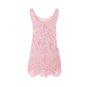 Floral Lace Sleeveless Minidress-SELF-PORTRAIT-JOHN JULIA