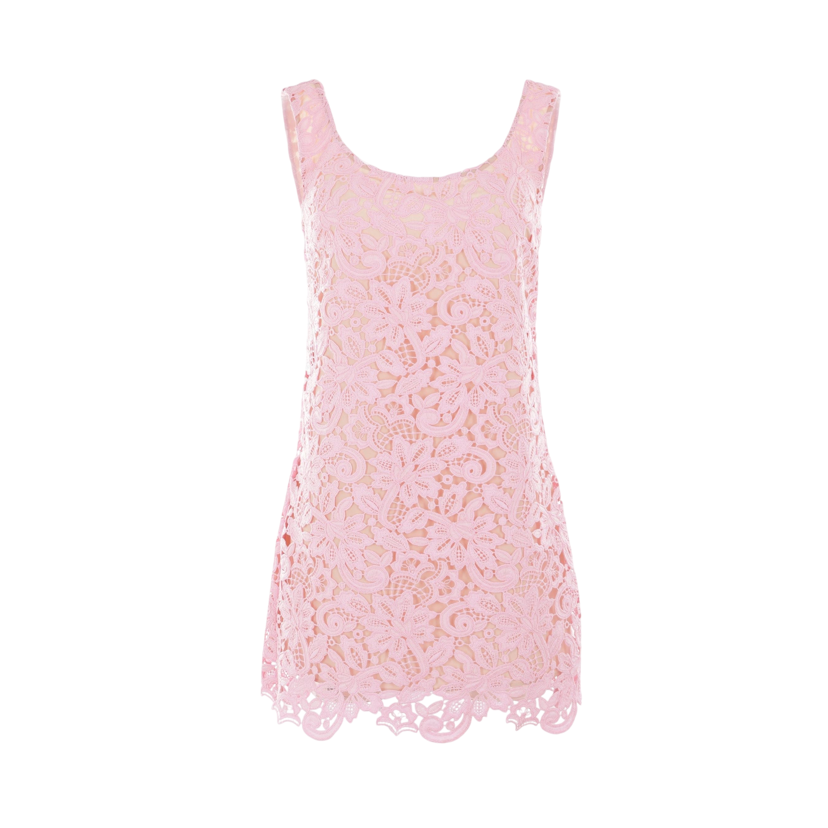 Floral Lace Sleeveless Minidress-SELF-PORTRAIT-JOHN JULIA