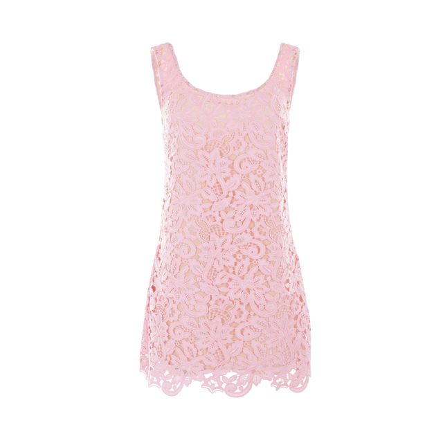 Floral Lace Sleeveless Minidress-SELF-PORTRAIT-JOHN JULIA