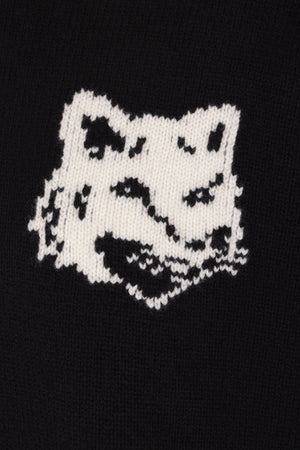 Fox Head Intarsia Wool Sweater-MAISON KITSUNÉ-JOHN JULIA