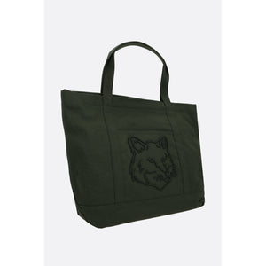 Fox Head Large Canvas Tote Bag-MAISON KITSUNÉ-JOHN JULIA