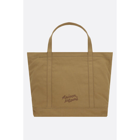 Fox Head Large Canvas Tote Bag-MAISON KITSUNÉ-JOHN JULIA