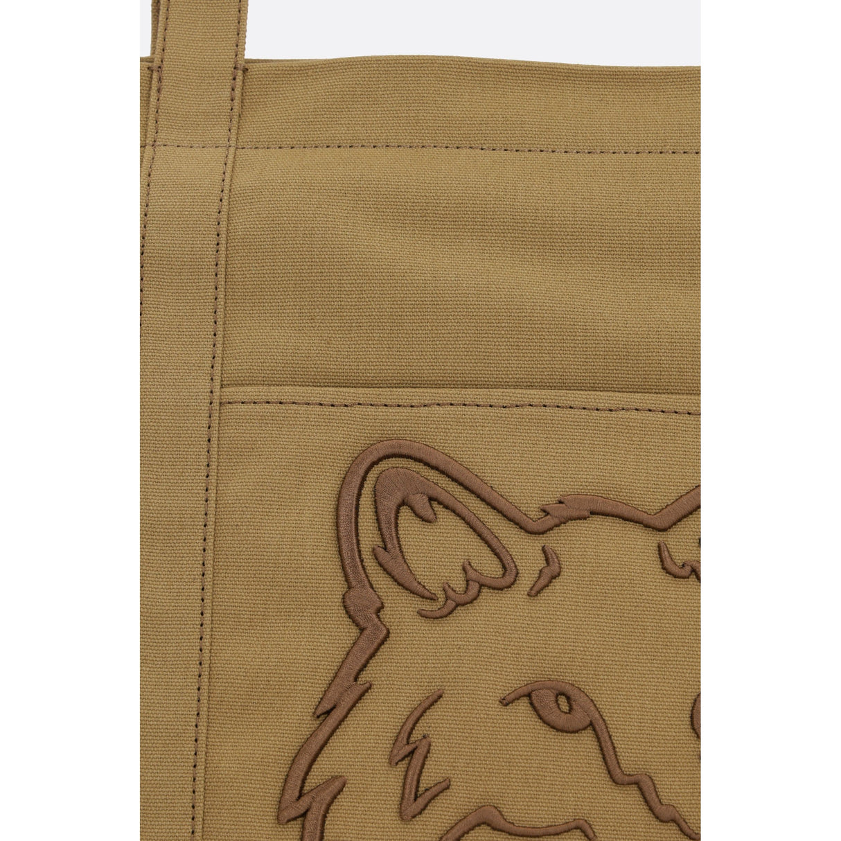 Fox Head Large Canvas Tote Bag-MAISON KITSUNÉ-JOHN JULIA