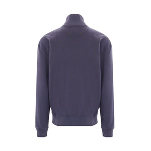 Fox Head Patch Jersey Half-zip Sweatshirt-MAISON KITSUNÉ-JOHN JULIA