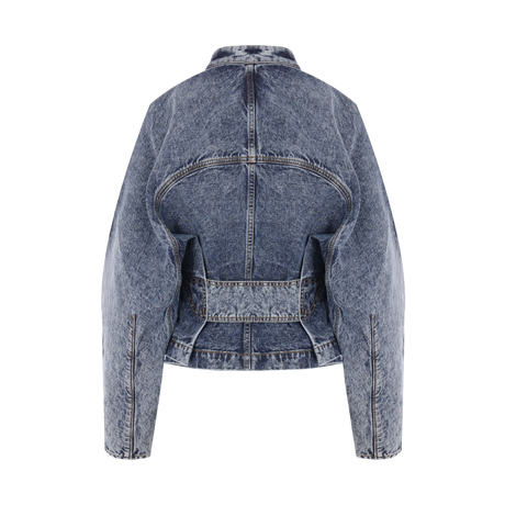 Full-zip Denim Jacket-ALAÏA-JOHN JULIA