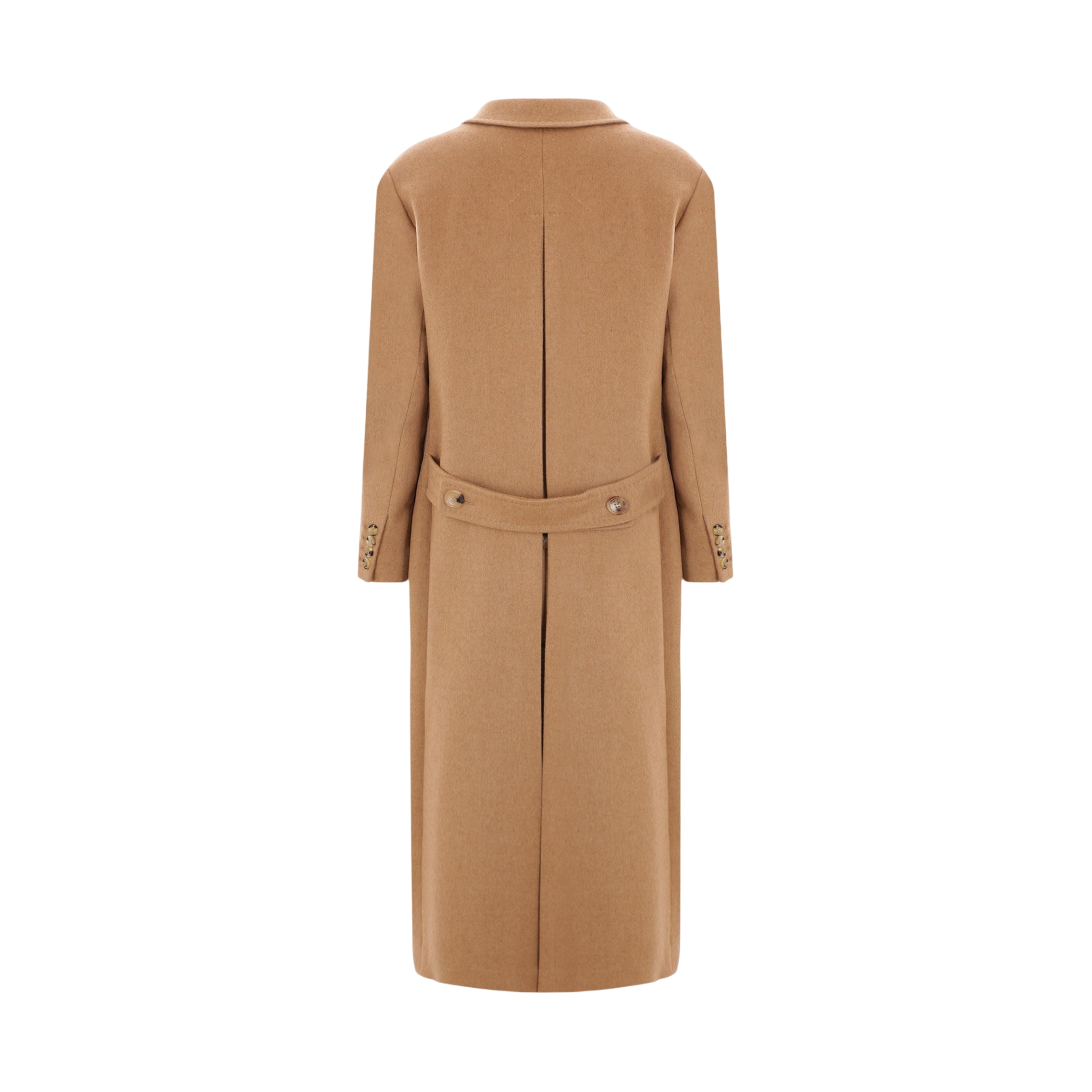 Fungo Double-breasted Camelwool Coat-MAX MARA-JOHN JULIA