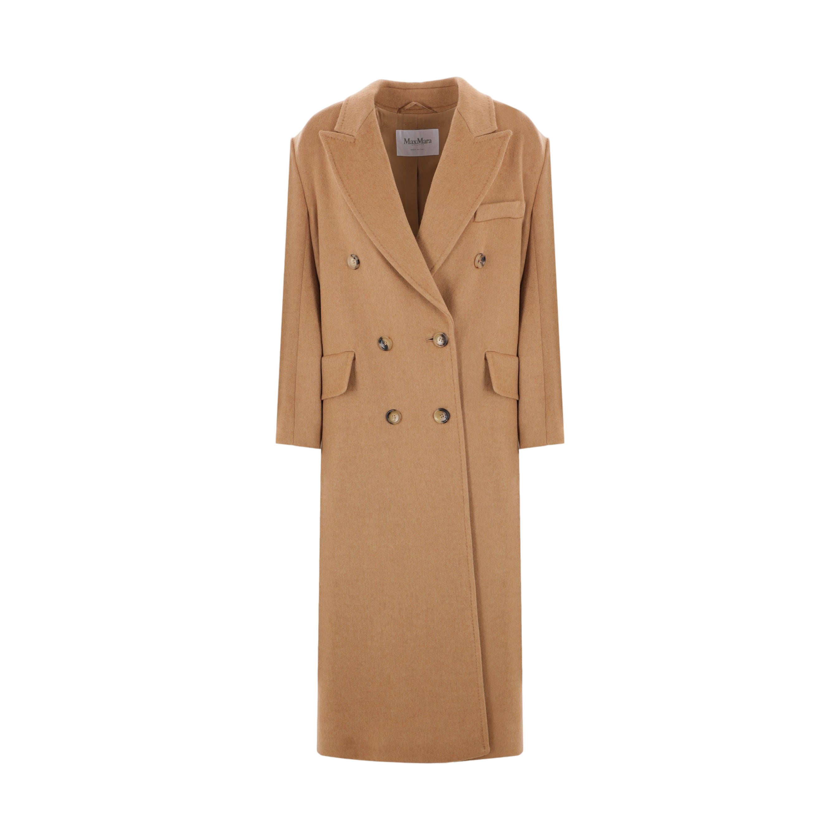 Fungo Double-breasted Camelwool Coat-MAX MARA-JOHN JULIA