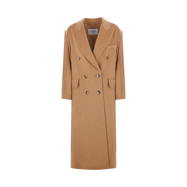 Fungo Double-breasted Camelwool Coat-MAX MARA-JOHN JULIA