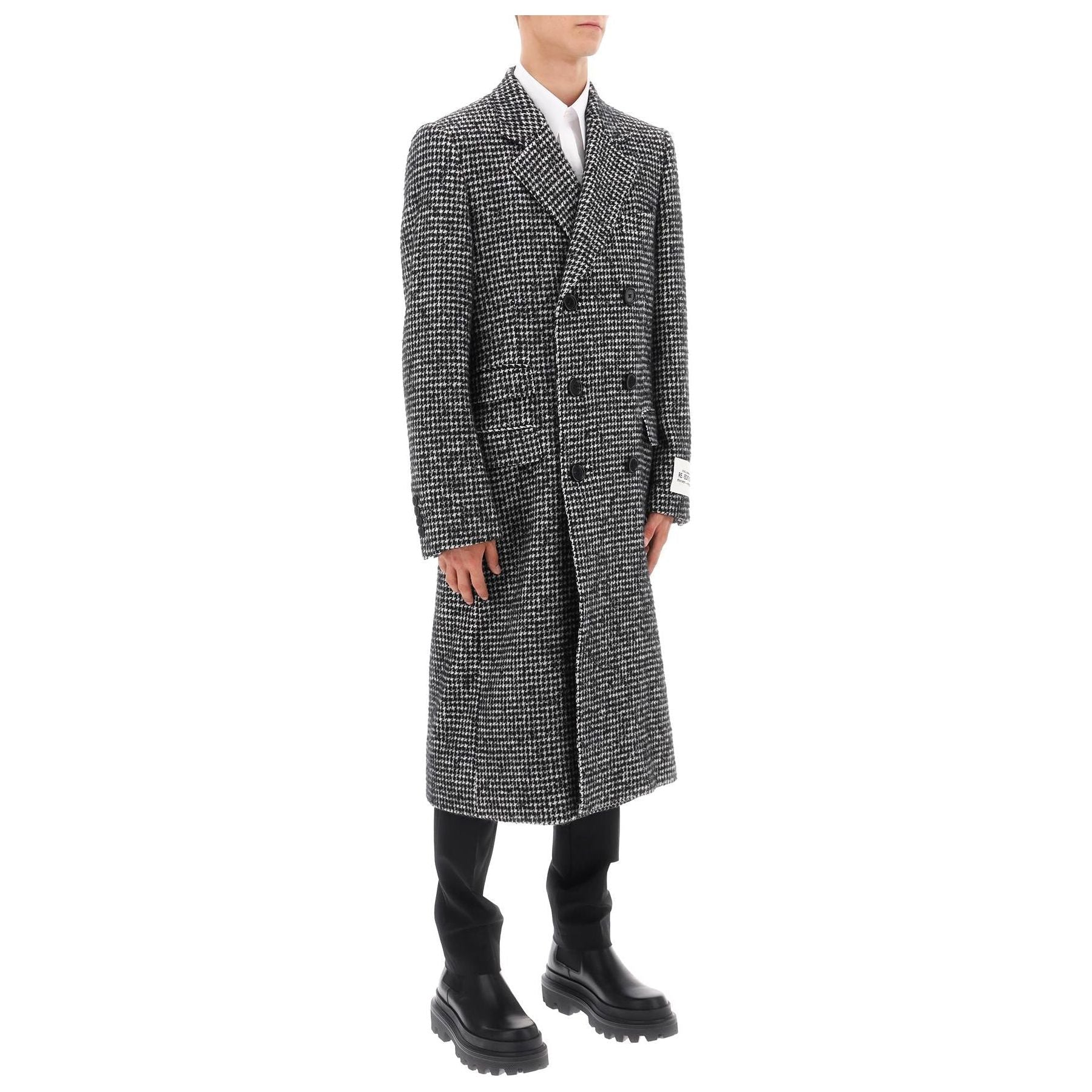Re Edition Coat In Houndstooth Wool